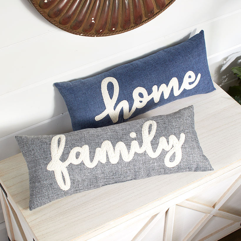 Burlap Appliqué Accent Pillows
