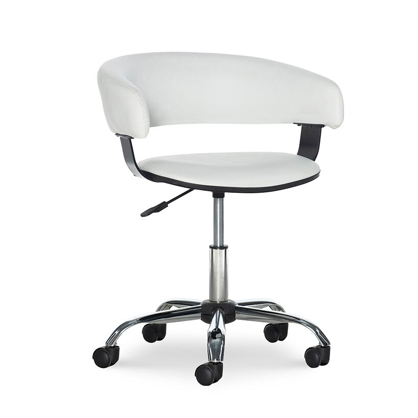 Adjustable Swivel Chair with Back Cushion
