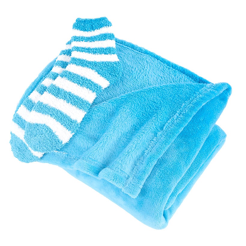 Cozy Plush Throw with Socks Gift Sets