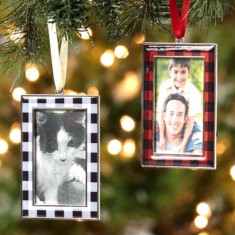 Set of 2 Gift Card Frame Ornaments