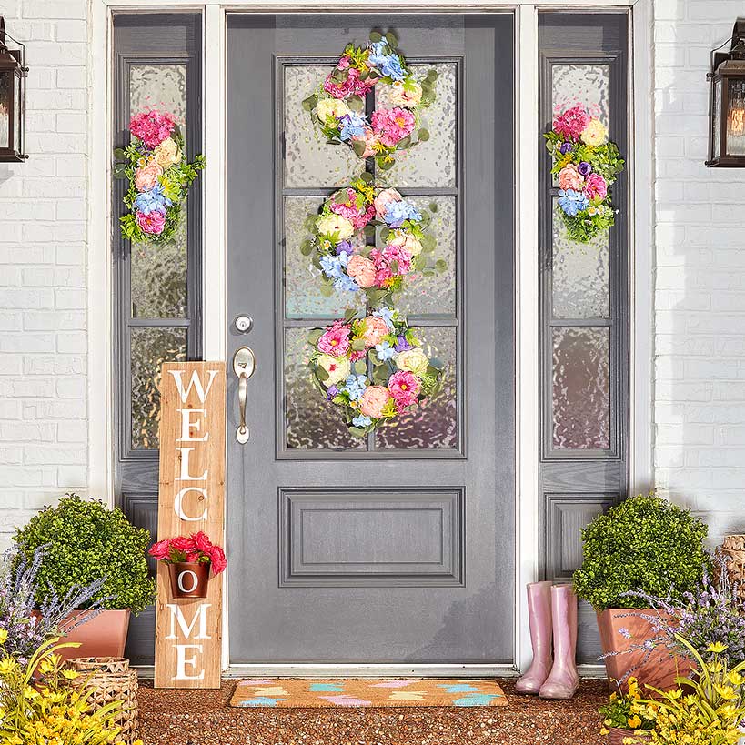 house sign planter Welcome Spring Front Porch Decor