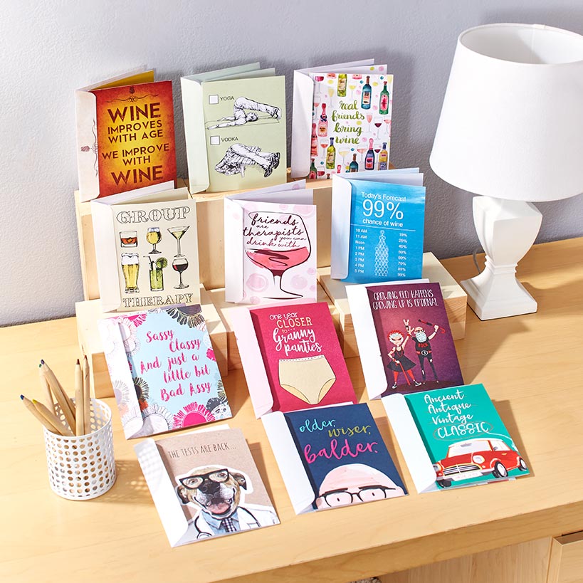 24-Pc. Humorous Birthday Card Sets