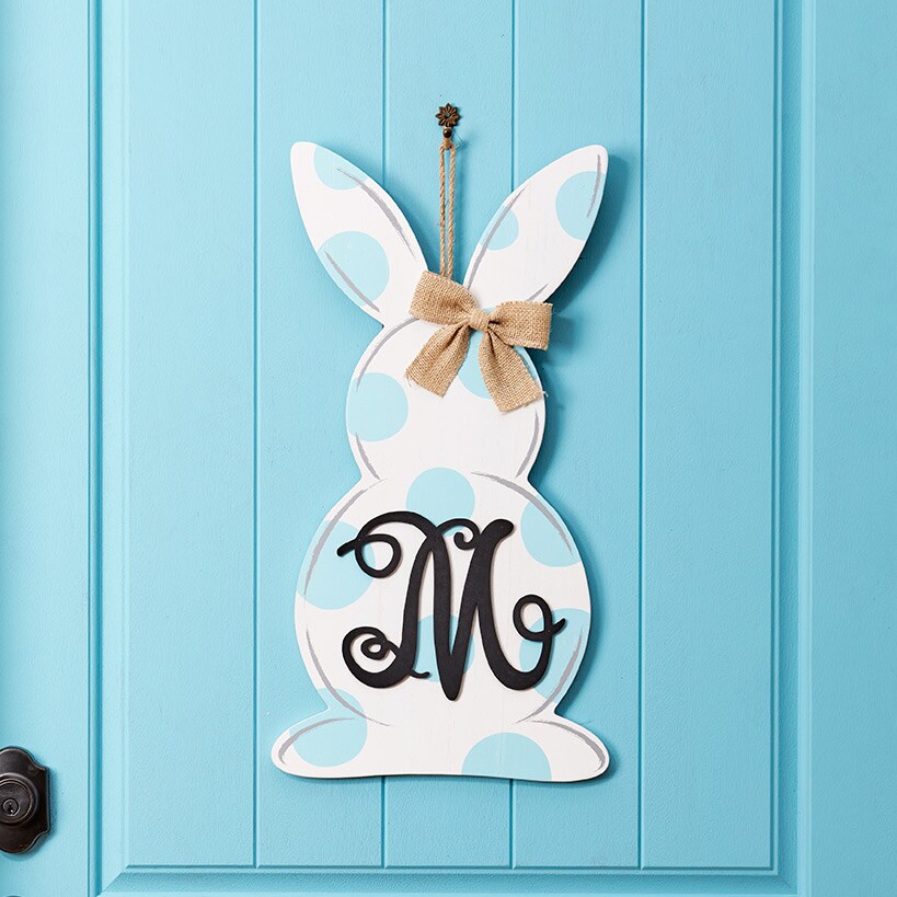 Monogram Easter Bunny Door Hanger