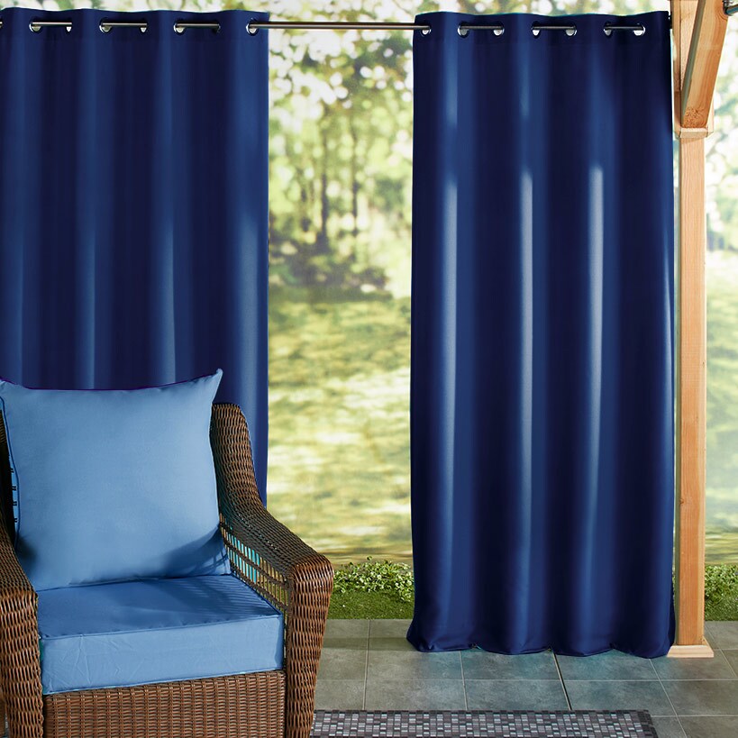 Outdoor Cabana Stripe or Solid Curtain