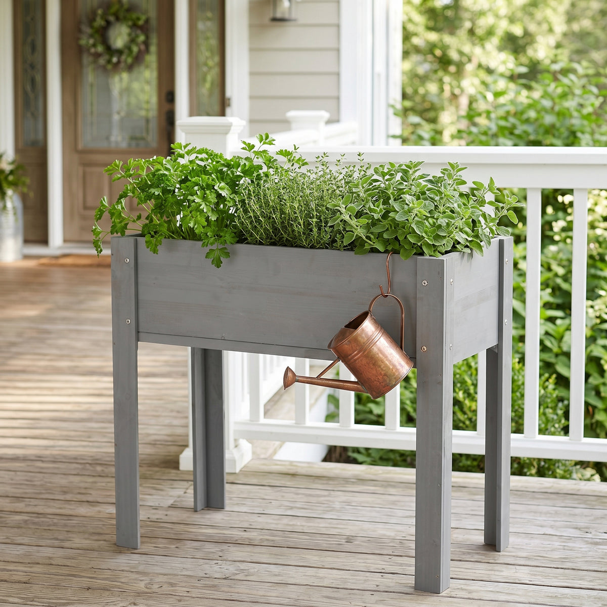 31x31x16 inch Raised Garden Bed with Legs, Elevated Wooden Planter Box for Outdoor Plants Flowers Fruits Vegetable Herb Growing - image 6