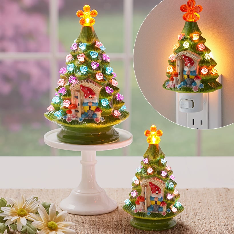 Lighted Novelty Retro Trees