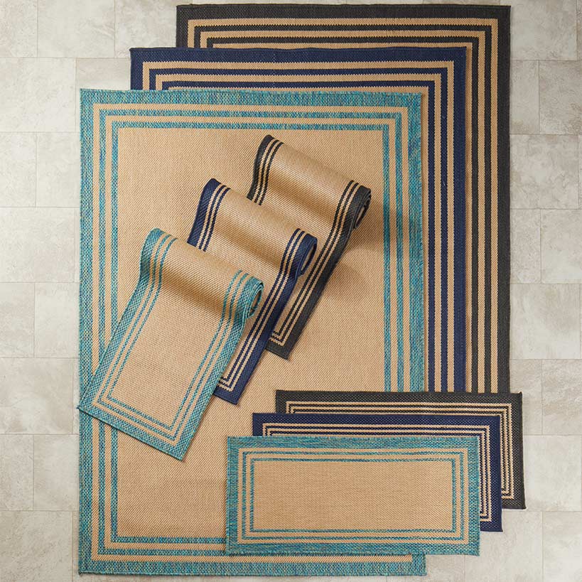 Indoor/Outdoor Border Rugs