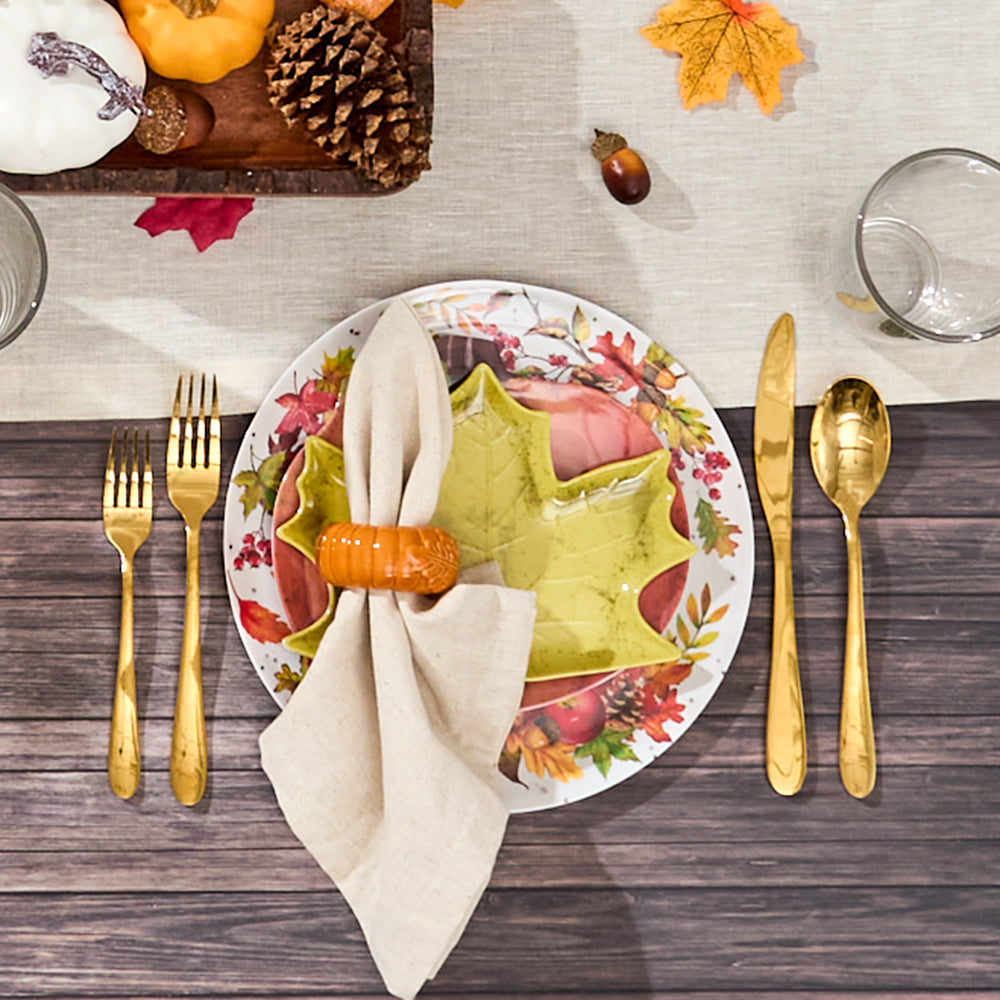 Leaf Shaped Appetizer Plates Set of 4