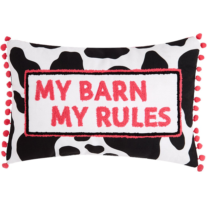 Cowgirl Embroidered Decorative Pillow