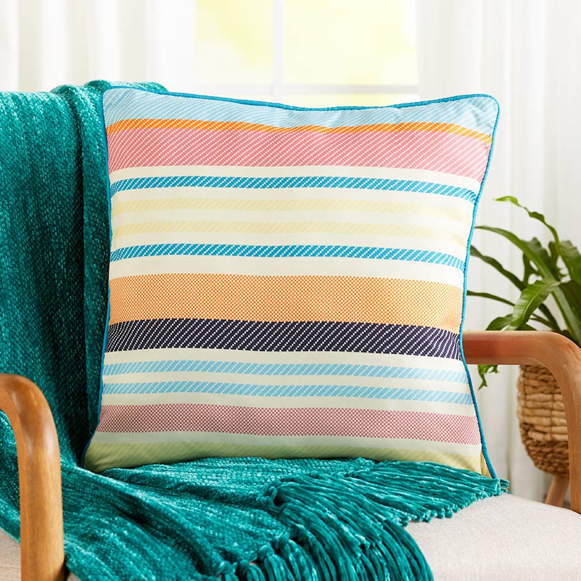 Summer Stripe Sham or Accent Pillow