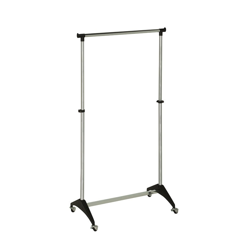 Adjustable Chrome Rolling Garment Rack