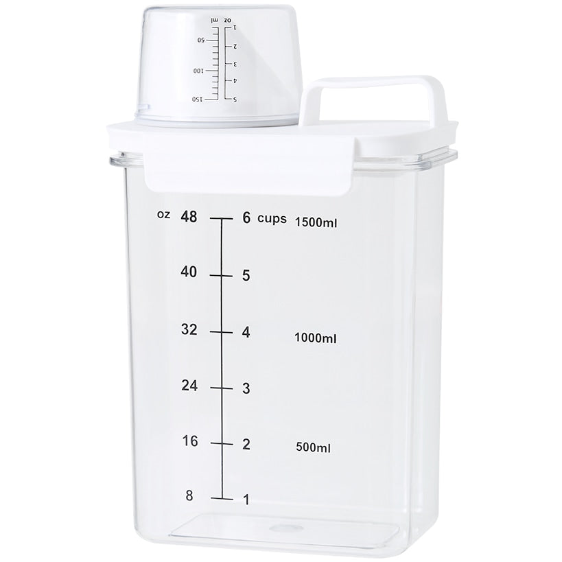 Airtight Dry Food Storage Containers with Pouring Spout and Measuring Cup