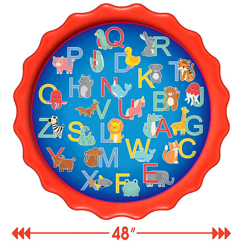 Splash Buddies Alphabet Sprinkler 48" Outdoor Kids Splash Pad
