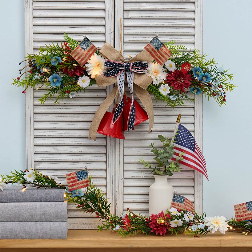 Americana Floral Swag Garland Collection#select-item_swag