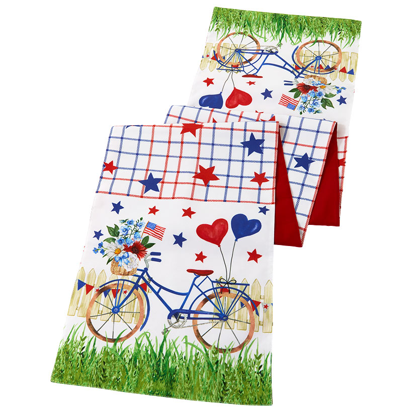Americana Bicycle Set of 4 Placemats or Table Runner