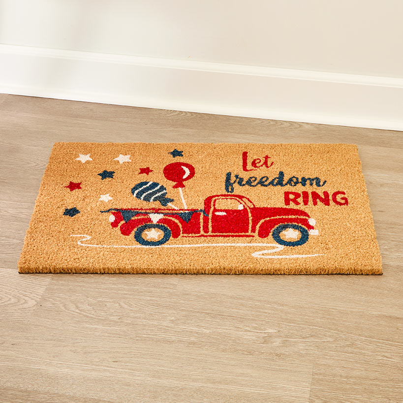 Americana Stars and Red Truck Outdoor Coir Doormat#select-doormat_let-freedom-ring