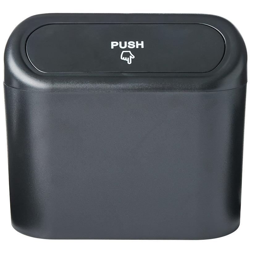 Auto Trash Bin Black Plastic Water And Leakproof With A Bin Clip