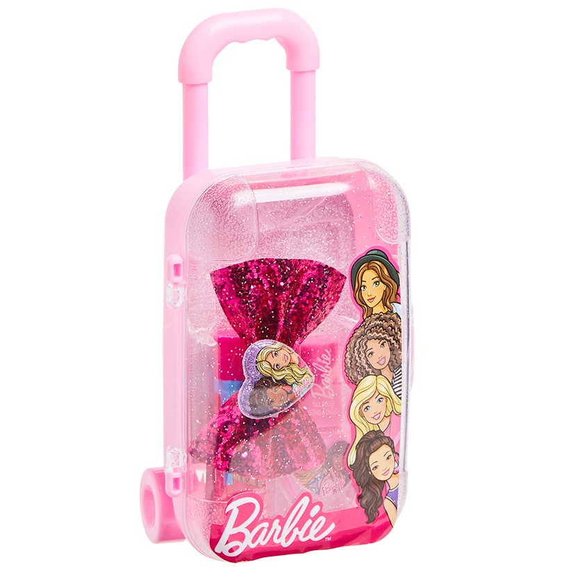 Barbie Accessories in Mini Luggage Case 3-1/4"W x 2"D x 5-1/2"H
