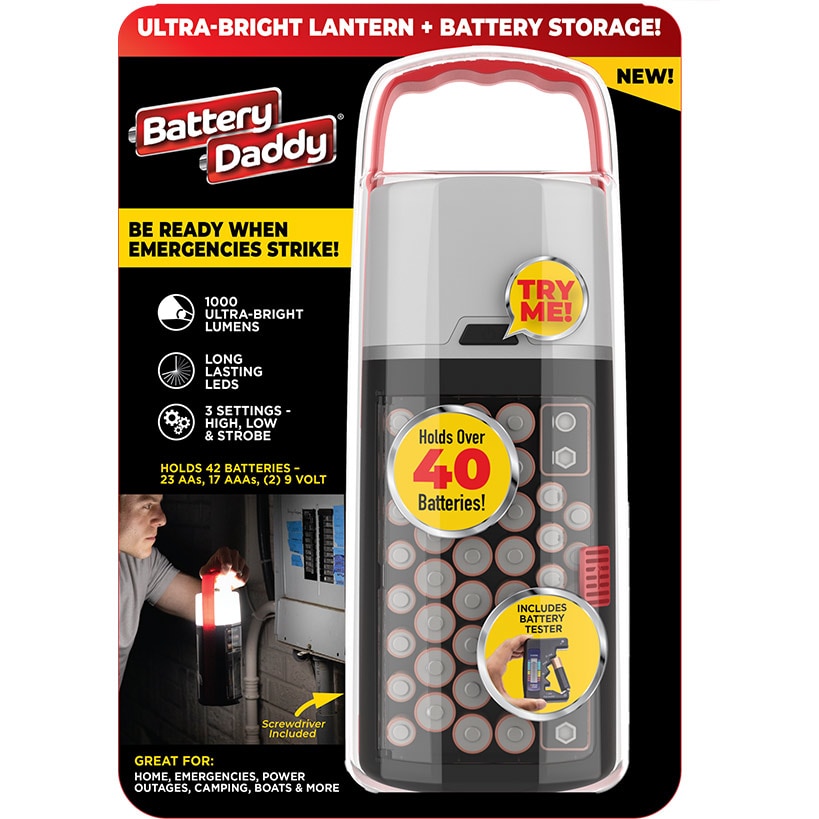 Battery Daddy® LED Lantern - Ultra Bright, Battery Storage For Emergencies
