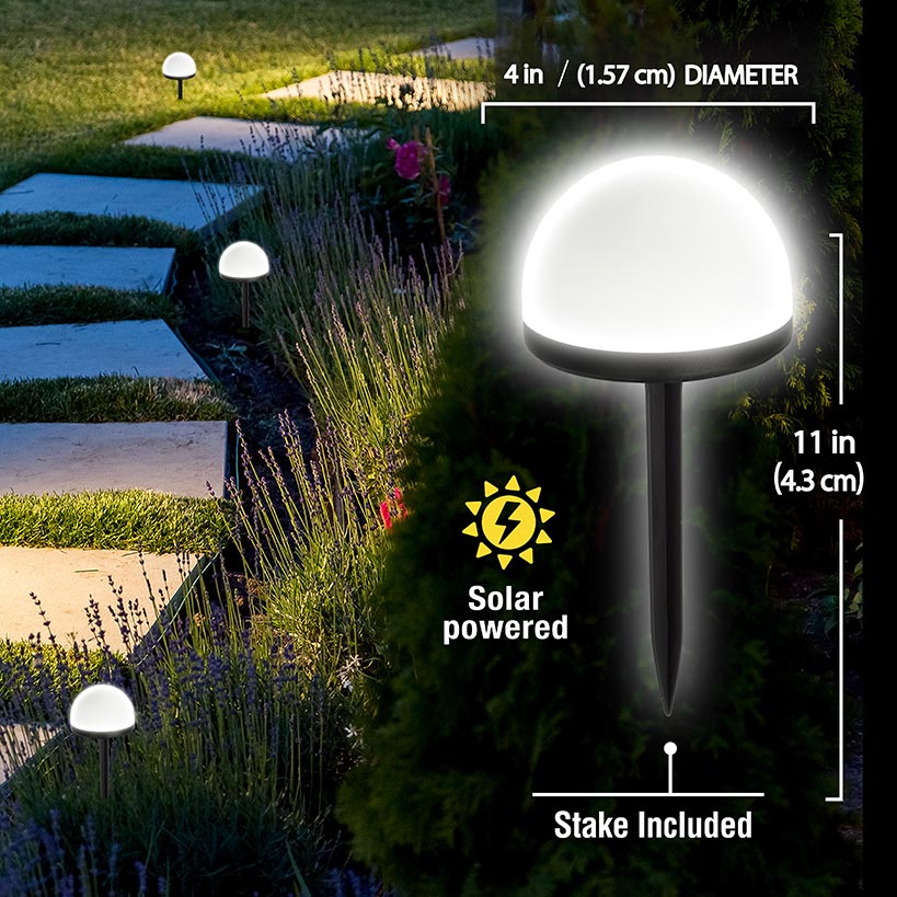 Bell+Howell® Set of 4 Solar Dome Lights