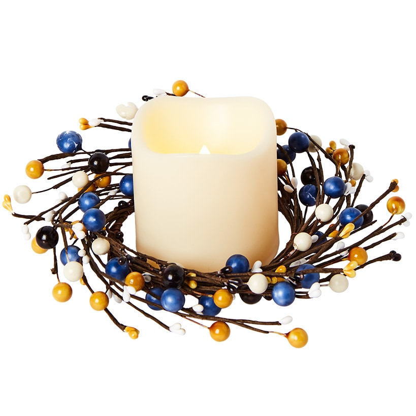 Colorful Country Berry Wreath, Garland or LED Candle