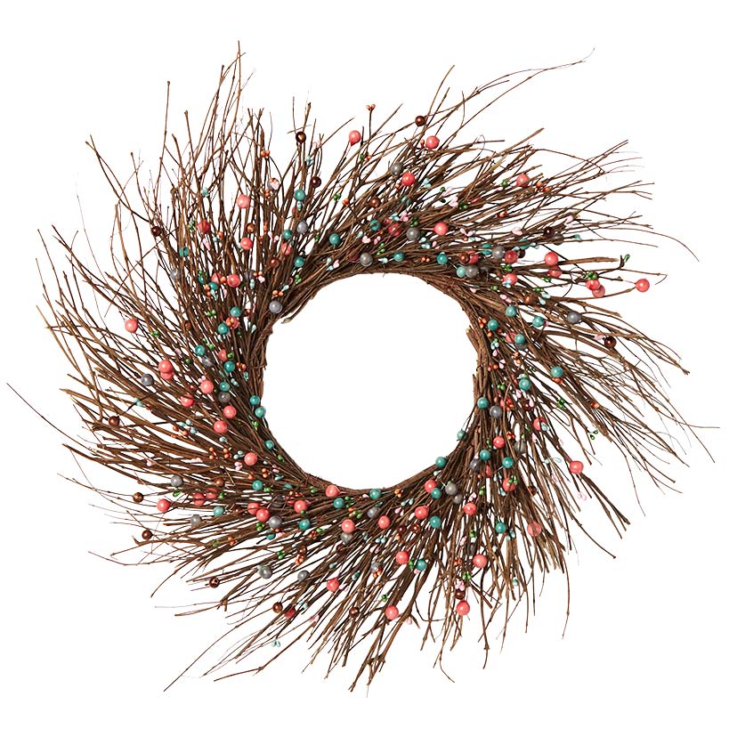 Colorful Country Berry Wreath, Garland or LED Candle