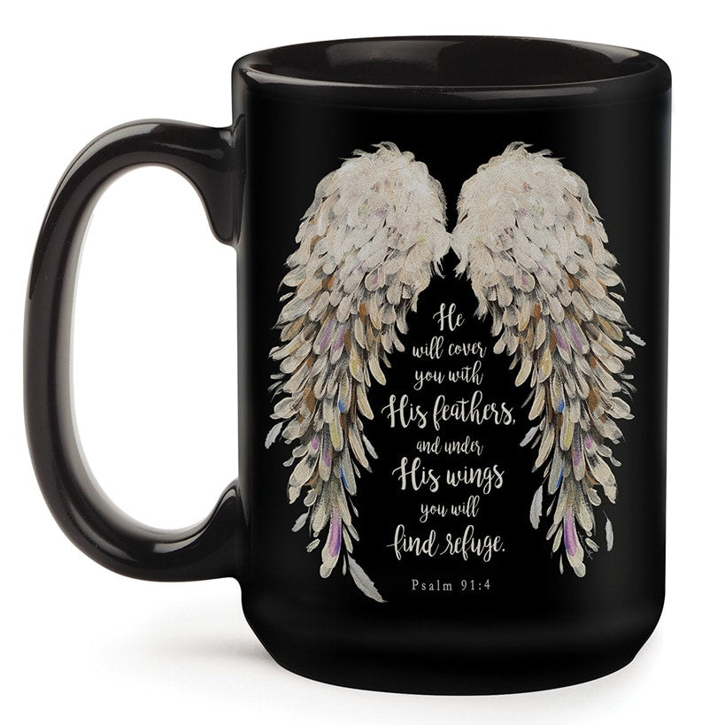 Religious He Will Cover You Coffee Mug