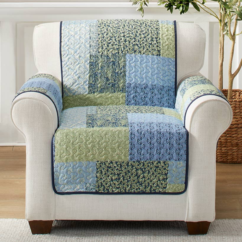Blue Floral Patch Furniture Covers