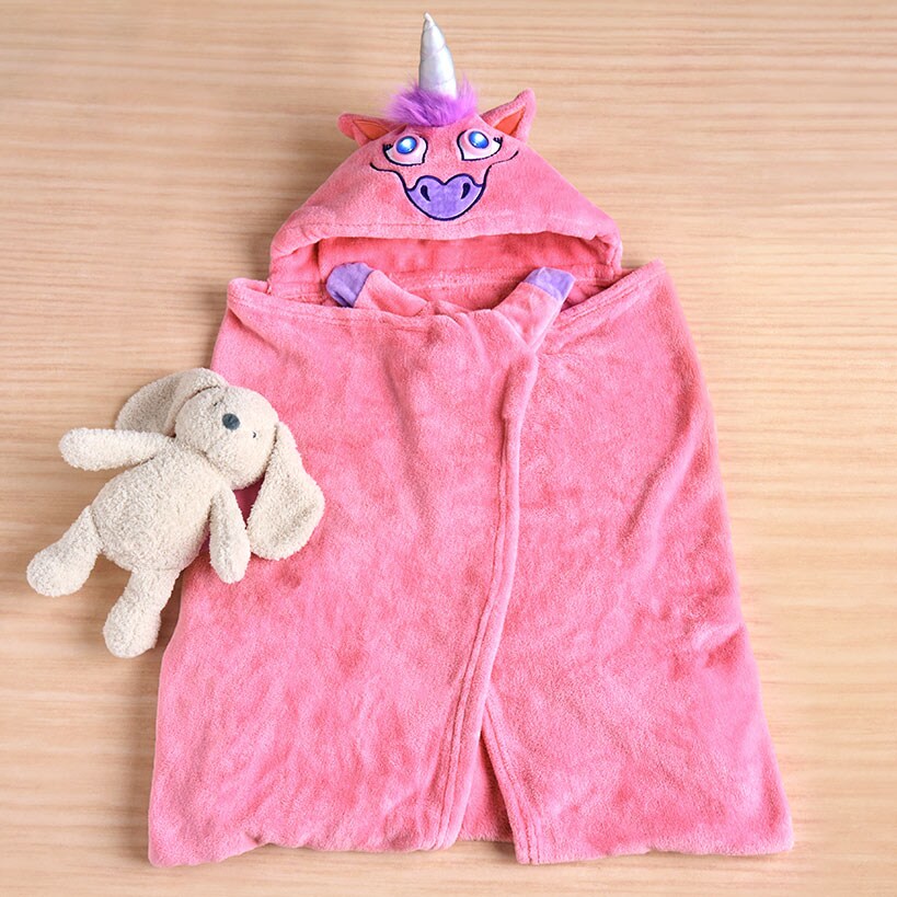 Bright Eyes™ Unicorn Blanket - Hooded Fleece with LED Eyes