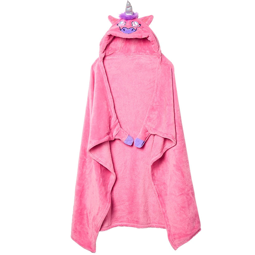 Bright Eyes™ Unicorn Blanket - Hooded Fleece with LED Eyes