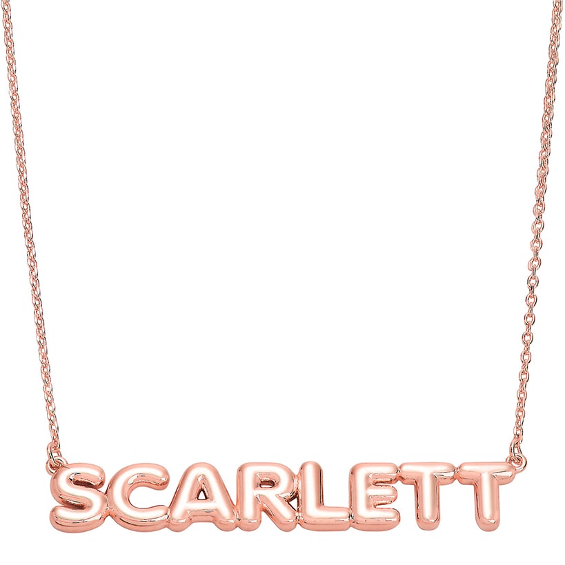 Personalized Nameplate Bubble Letter Necklace