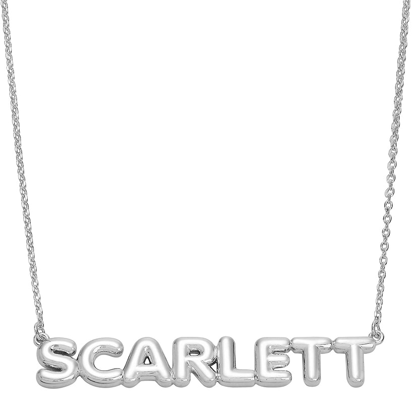 Personalized Nameplate Bubble Letter Necklace