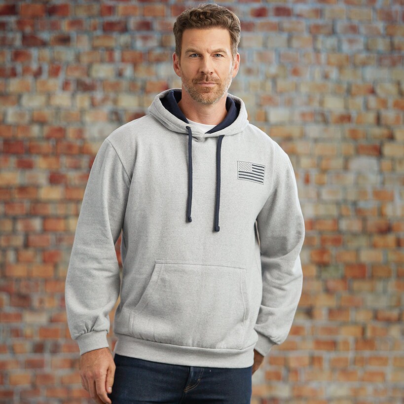 Men's Buckhorn River American Flag Hoodie