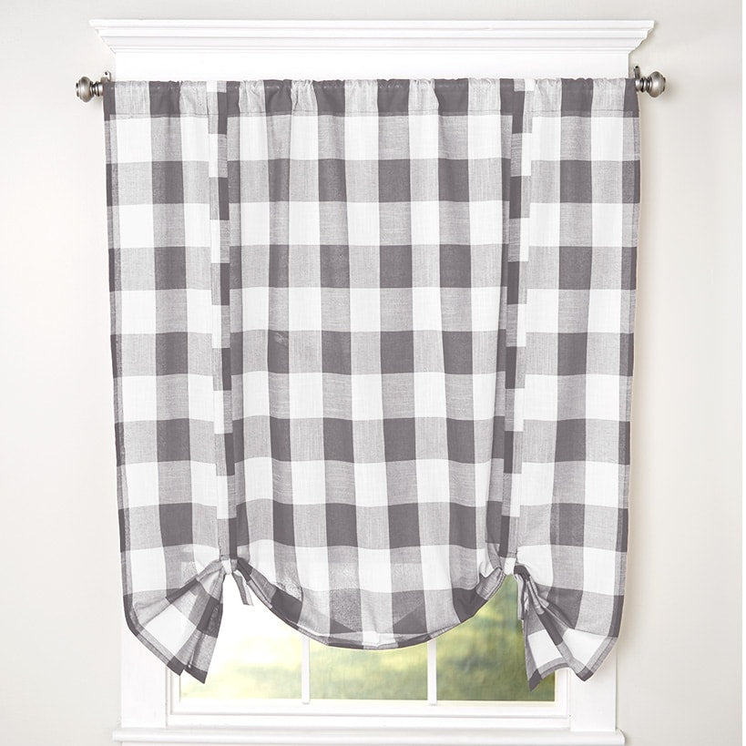 Buffalo Check Tie-Up Curtain