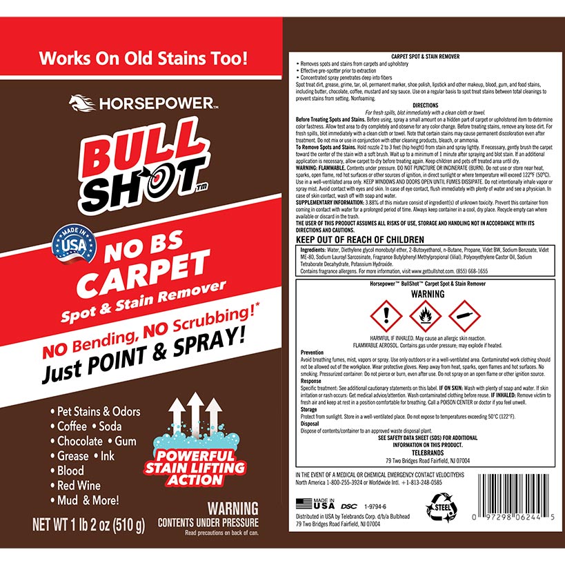 Bull Shot™ Carpet Spot And Stain-Lifting Foam Remover By Horsepower™