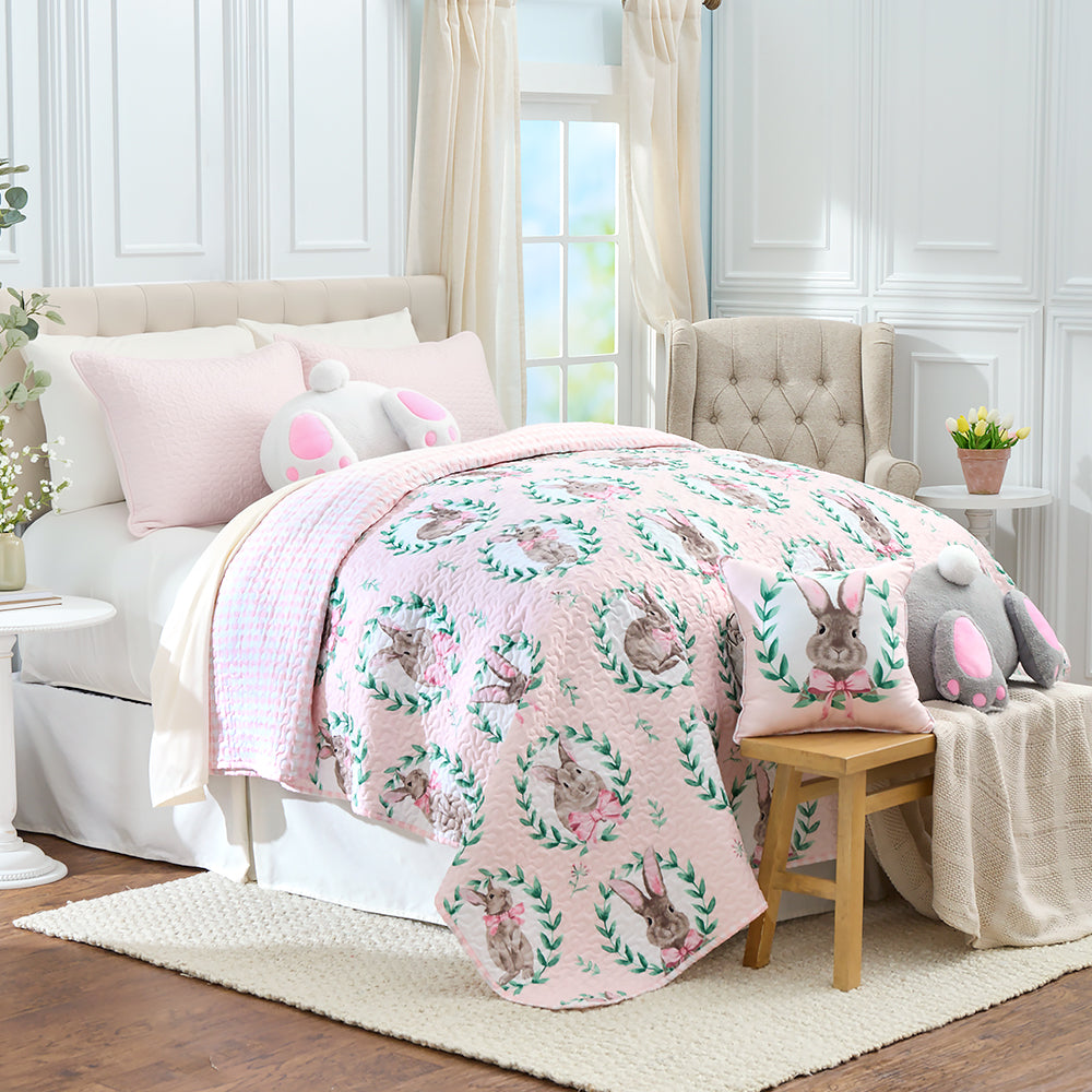 Bunnies and Bows Reversible Full/Queen or King Quilt