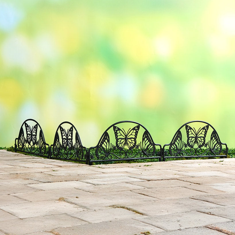 Butterfly Garden Border Fence Edging -Set of 4