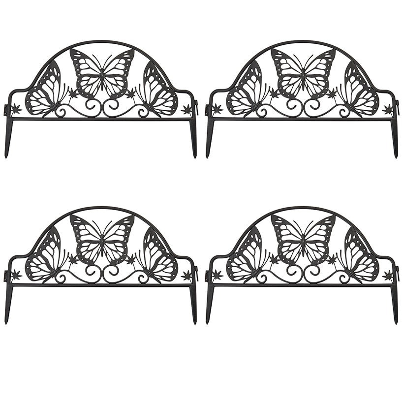 Butterfly Garden Border Fence Edging -Set of 4
