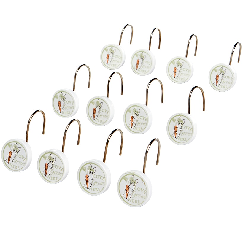 Spring Carrots Shower Curtain, Bath Rug, Hand Towels, Valance, or Hooks