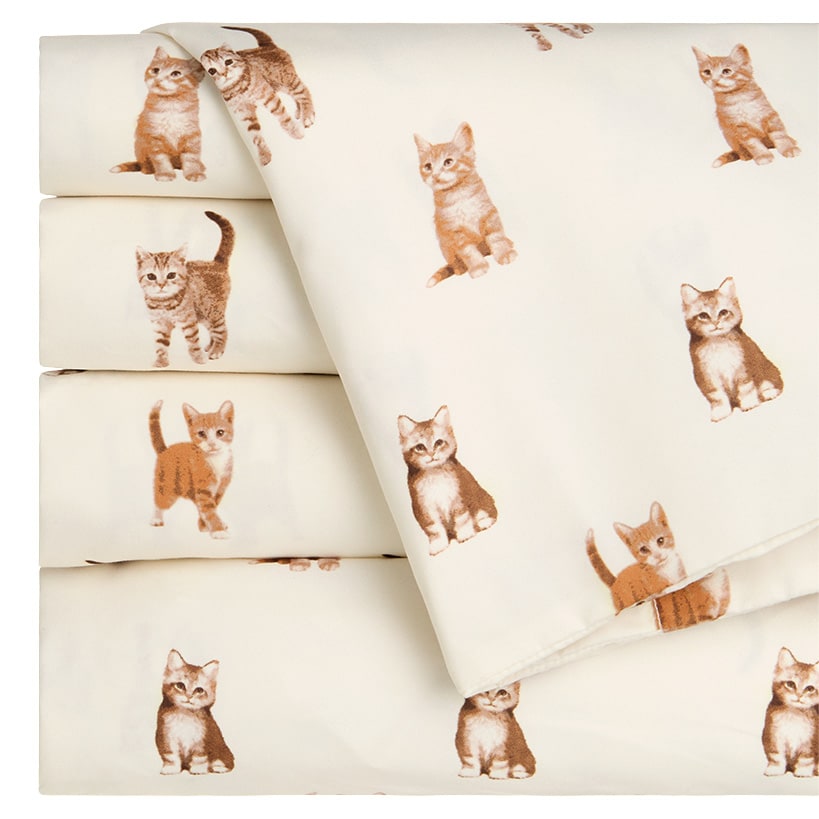 Ultra-Soft Microfiber Sheet Set Cats and Dogs