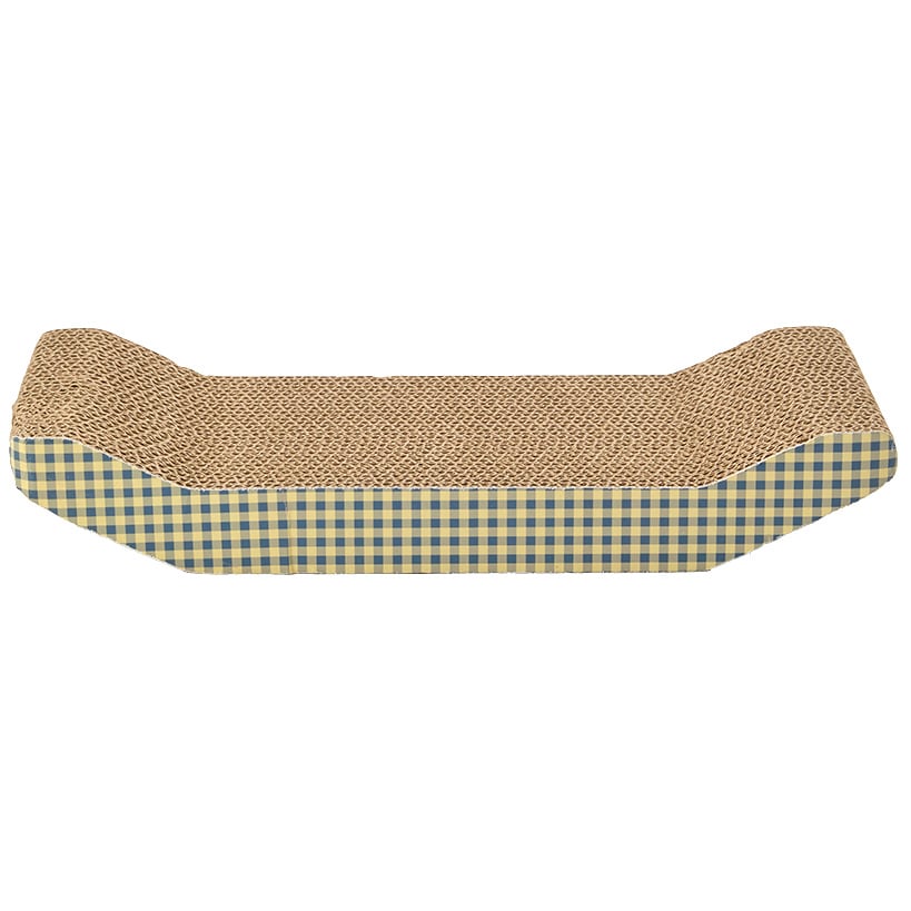 Cat Scratcher Chaise - Durable Corrugated Cardboard with Catnip