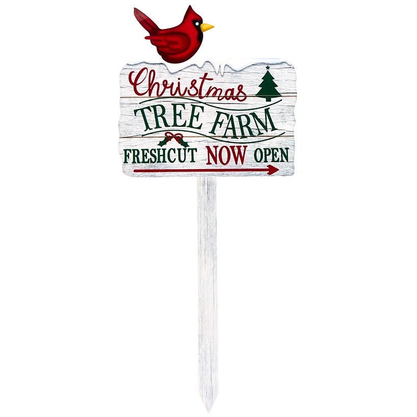 Christmas Cardinal Stake Sign