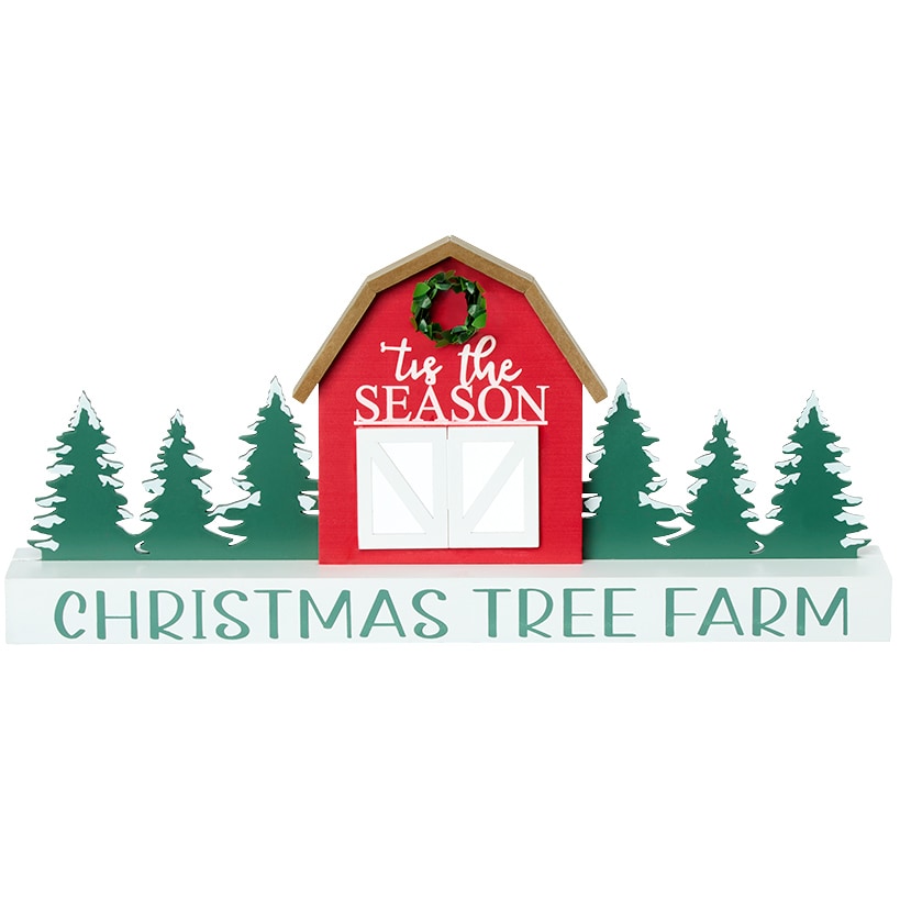 Christmas Wooden Tree Farm or Village Tabletop Decor