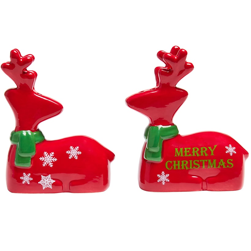 Christmas Deer Kitchen - Magnet, Towels, Tray, or Salt & Pepper Shakers