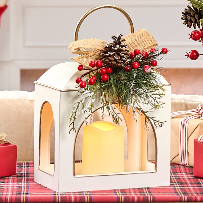 Country Christmas LED Single Lantern