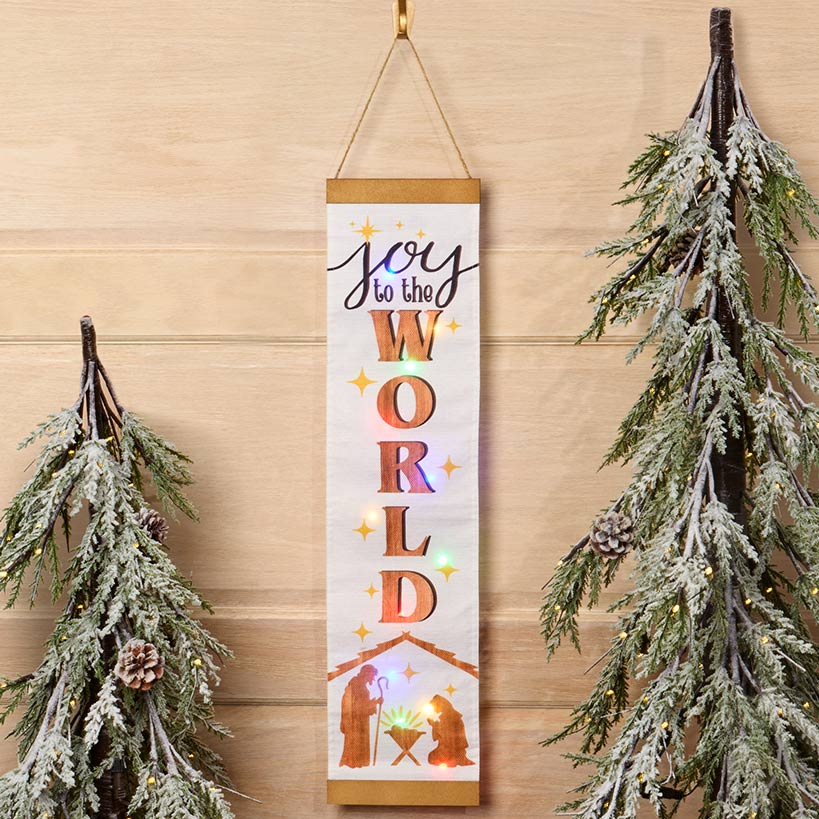 Let It Snow Christmas Lighted Banner
