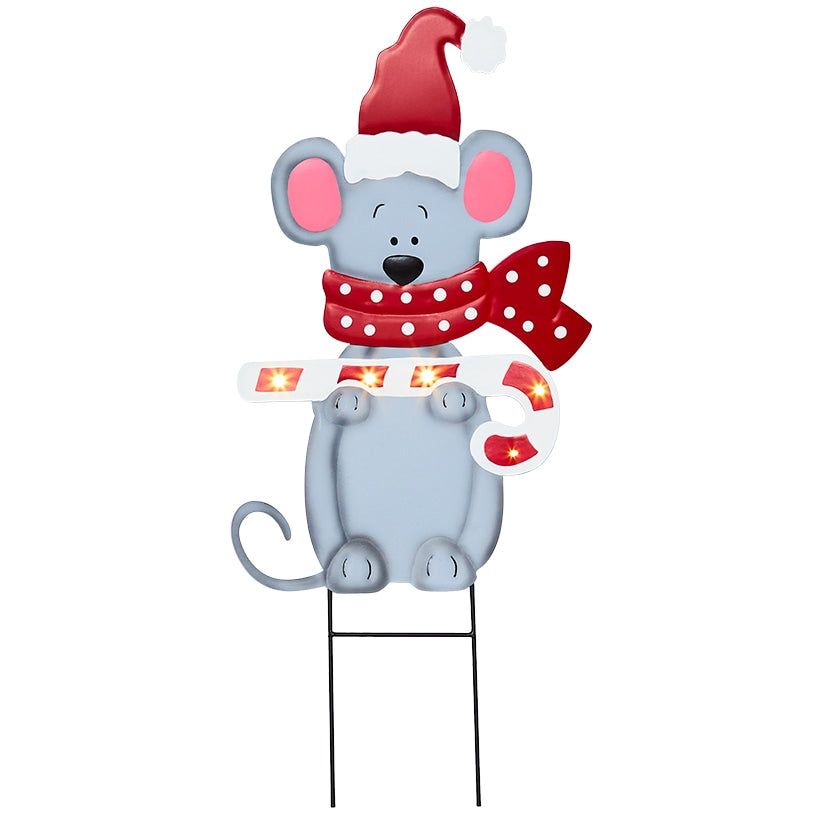 Christmas Mouse Garden Stake