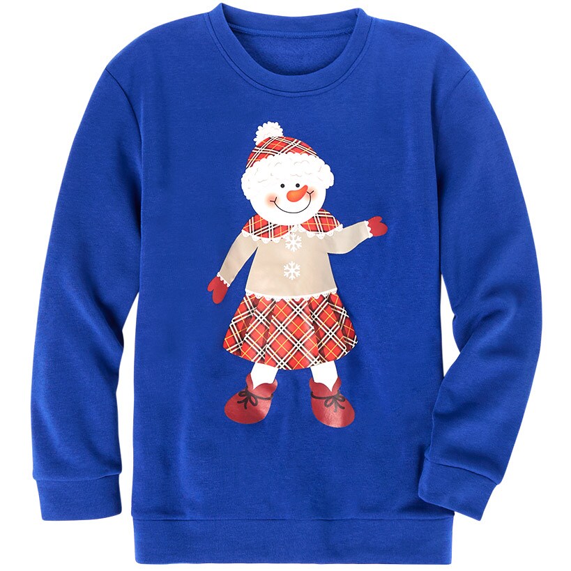 Women's Christmas Crew Neck Sweatshirt - Gingerbread or Snowman#select-design_snowman
