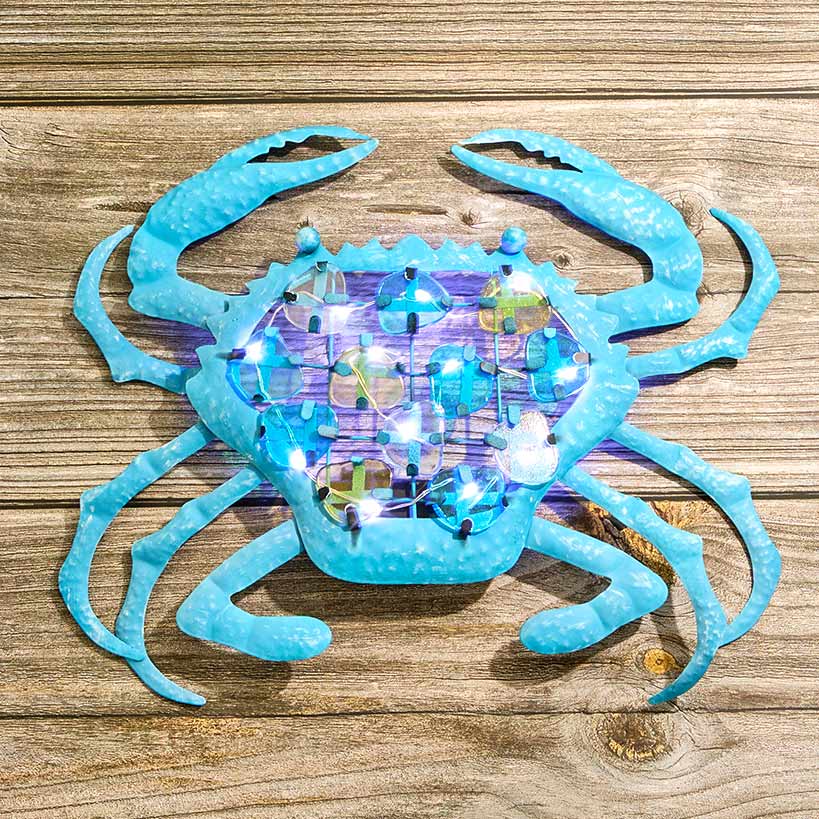 Lighted Outdoor Coastal Metal Wall Decor