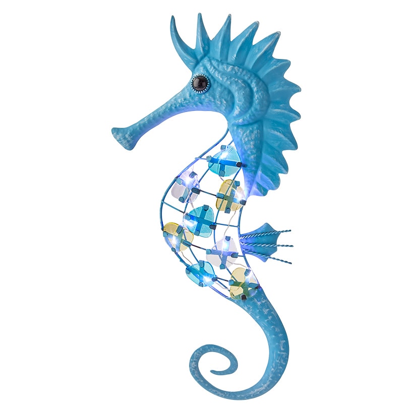 Lighted Outdoor Coastal Metal Wall Decor